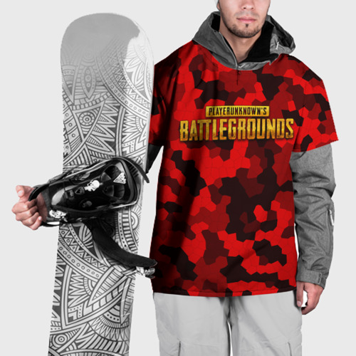 Накидка на куртку 3D PUBG Red Military, цвет 3D печать