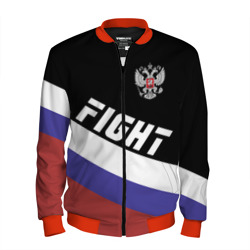 Мужской бомбер 3D Fight Russia герб и флаг
