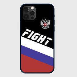 Чехол для iPhone 12 Pro Fight Russia герб и флаг