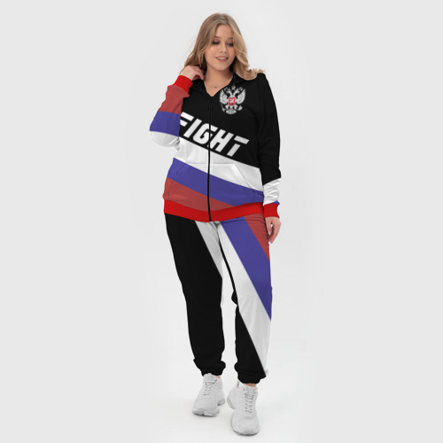 Женский костюм 3D Fight Russia герб и флаг, цвет красный - фото 5