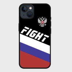 Чехол для iPhone 14 Fight Russia герб и флаг