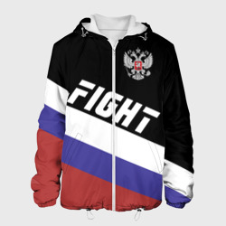 Мужская куртка 3D Fight Russia герб и флаг