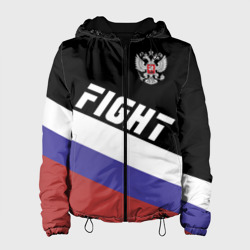 Женская куртка 3D Fight Russia герб и флаг