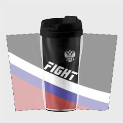 Термокружка-непроливайка Fight Russia герб и флаг - фото 2