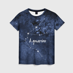 Женская футболка 3D Водолей Aquarius