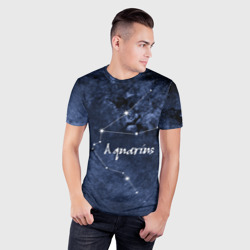 Мужская футболка 3D Slim Водолей Aquarius - фото 2