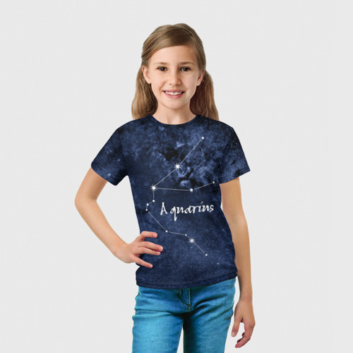 Детская футболка 3D Водолей Aquarius, цвет 3D печать - фото 5