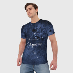 Мужская футболка 3D Водолей Aquarius - фото 2
