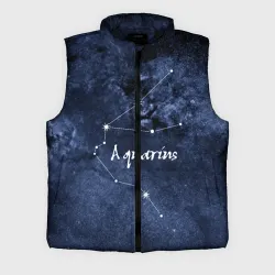 Мужской жилет утепленный 3D Водолей Aquarius