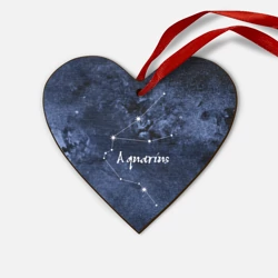 Деревянная игрушка Сердце Водолей Aquarius