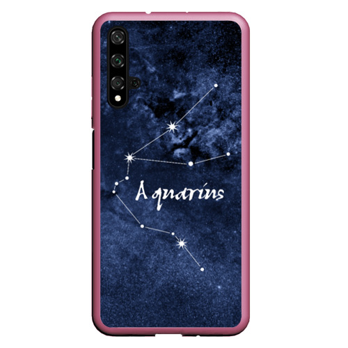 Чехол для Honor 20 Водолей Aquarius, цвет малиновый