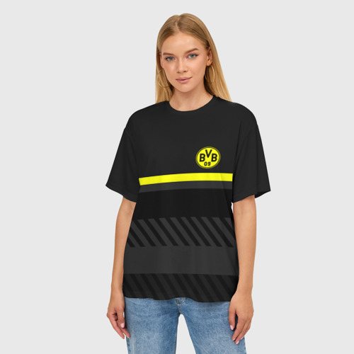Женская футболка oversize 3D Borussia Боруссия, цвет 3D печать - фото 3