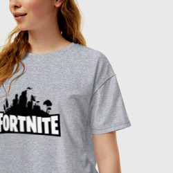 Женская футболка хлопок Oversize Fortnite - фото 2