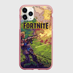 Чехол для iPhone 11 Pro Max матовый Fortnite Королевская битва