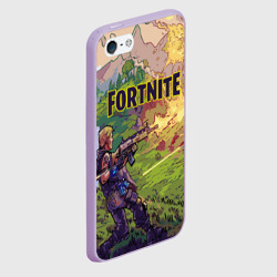Чехол для iPhone 5/5S матовый Fortnite Королевская битва - фото 2