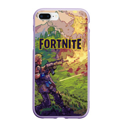 Чехол для iPhone 7Plus/8 Plus матовый Fortnite Королевская битва