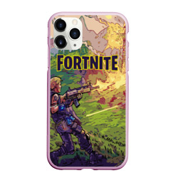 Чехол для iPhone 11 Pro Max матовый Fortnite Королевская битва