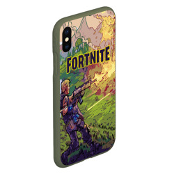 Чехол для iPhone XS Max матовый Fortnite Королевская битва - фото 2