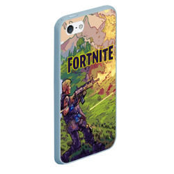 Чехол для iPhone 5/5S матовый Fortnite Королевская битва - фото 2