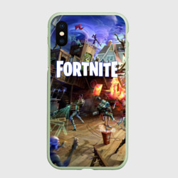 Чехол для iPhone XS Max матовый Fortnite massacre