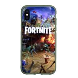 Чехол для iPhone XS Max матовый Fortnite massacre