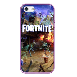 Чехол для iPhone 5/5S матовый Fortnite massacre