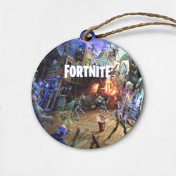 Деревянная игрушка круг Fortnite massacre