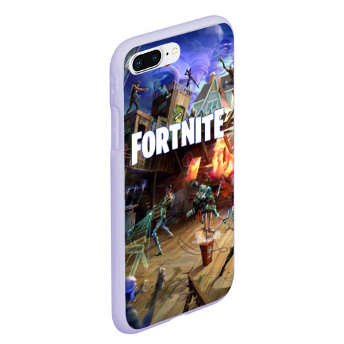 Чехол для iPhone 7Plus/8 Plus матовый Fortnite massacre, цвет светло-сиреневый - фото 3