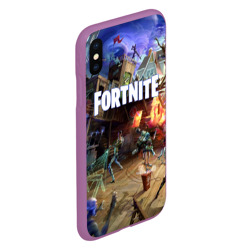 Чехол для iPhone XS Max матовый Fortnite massacre - фото 2