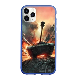 Чехол для iPhone 11 Pro Max матовый Танк летит