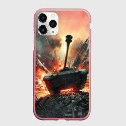 Чехол для iPhone 11 Pro Max матовый Танк летит