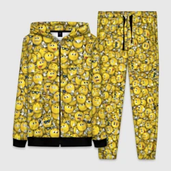 Женский костюм 3D Веселые смайлики - много ликий паттерн