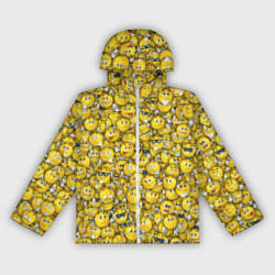 Женская ветровка 3D Веселые смайлики - много ликий паттерн