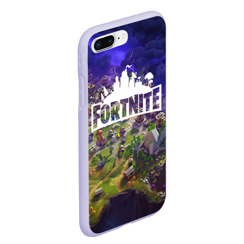 Чехол для iPhone 7Plus/8 Plus матовый Fortnite, цвет светло-сиреневый - фото 3