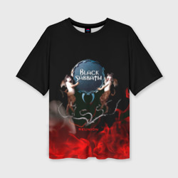 Женская футболка oversize 3D Black Sabbath reunion