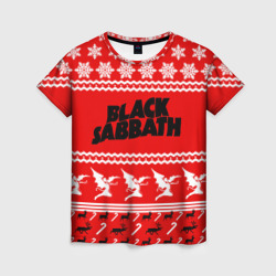 Женская футболка 3D Праздничный Black Sabbath