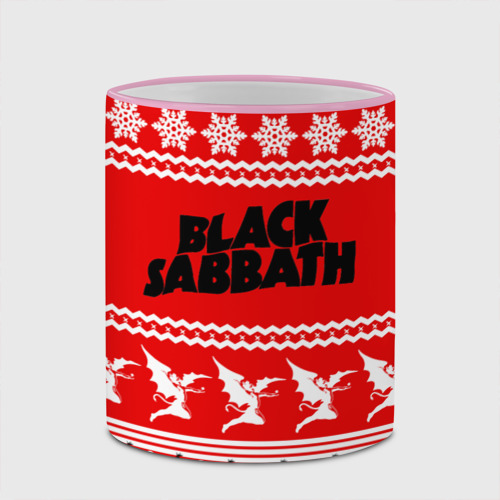 Кружка с полной запечаткой Праздничный Black Sabbath, цвет Кант розовый - фото 4