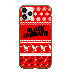 Чехол для iPhone 11 Pro Max матовый Праздничный Black Sabbath