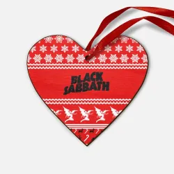 Деревянная игрушка Сердце Праздничный Black Sabbath
