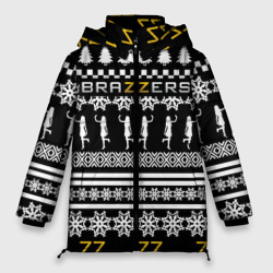 Женская зимняя куртка Oversize Brazzers новогодний Браззерс