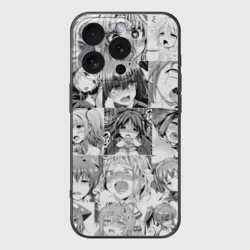 Чехол для iPhone 16 Pro силиконовый с защитой камеры Японская ахегао анимация компиляция