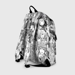 Рюкзак с принтом Японская анимация компиляция для любого человека, вид сзади №1. Цвет основы: белый