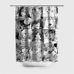 Штора 3D для ванной Японская ахегао анимация компиляция