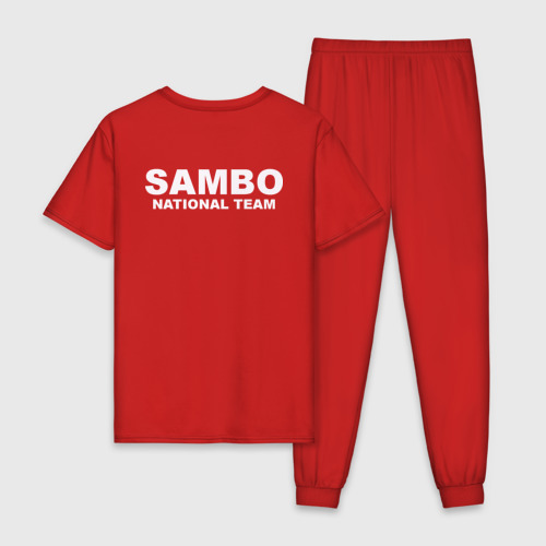 Мужская пижама хлопок Sambo National Team, цвет красный - фото 2