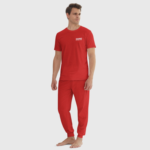 Мужская пижама хлопок Sambo National Team, цвет красный - фото 5