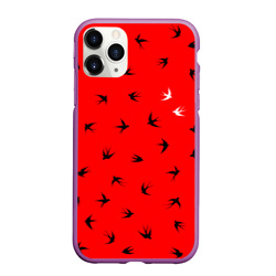 Чехол для iPhone 11 Pro Max матовый Ласточки Twenty One Pilots