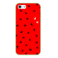 Чехол для iPhone 5/5S матовый Ласточки Twenty One Pilots