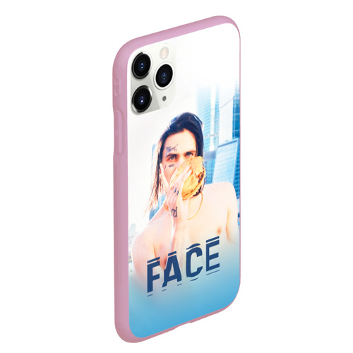 Чехол для iPhone 11 Pro Max матовый Face and Burger, цвет розовый - фото 3