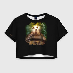 Женская футболка Crop-top 3D Led Zeppelin