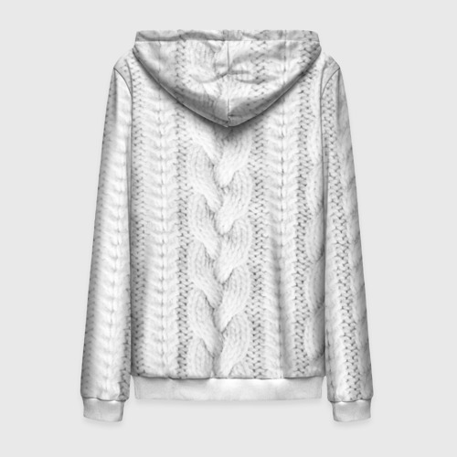 Мужская толстовка 3D на молнии вязаный свитер, цвет белый - фото 2